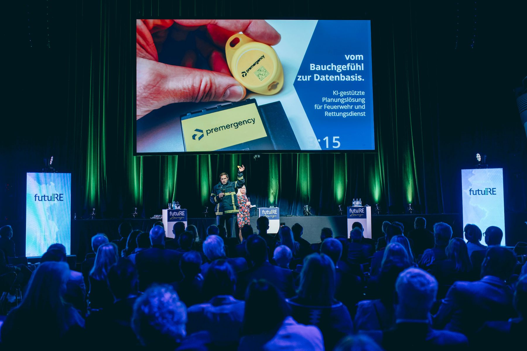 Bild von der Bühne, Blick auf den dritten Pitch.