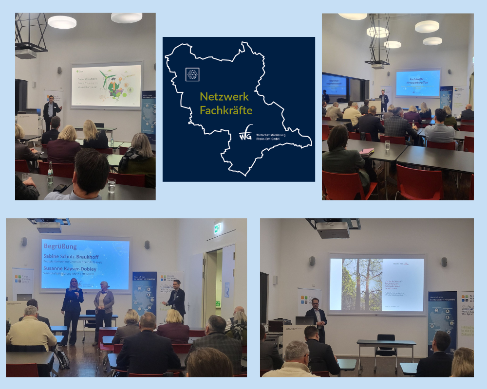 Teilnehmer*innen beim Netzwerktreffen zum Thema: Internationale Fachkräfte sowie die Referierenden David Schewardo, Susanne Kayser-Dobiey, Yvonne Klein, Pia Lena Gran und Markus Weber